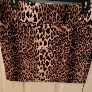 Leopard cotton mini skirt
